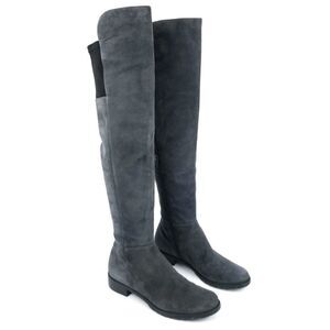 STUART‎ WEITZMAN Slate Gray Suede Leather Tall OTK Over The Knee Boots 6.5